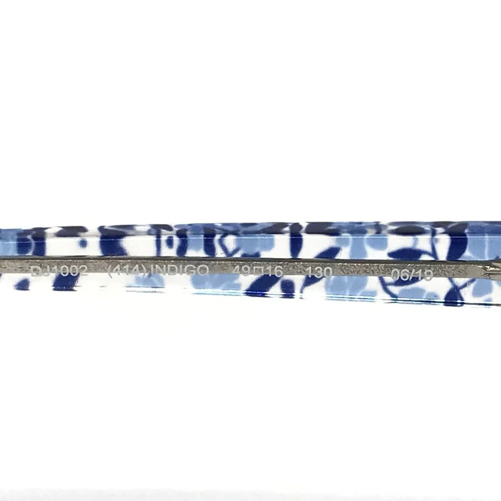 Draper James Eyeglasses Frames DJ1002 414 INDIGO Blue Clear Cat Eye 49-16-130